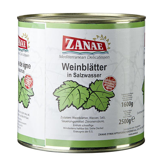 Wijnbladeren in gezouten water, 2,4 kg, ongeveer 360 stuks, perfect voor het maken van heerlijke gevulde wijnbladeren