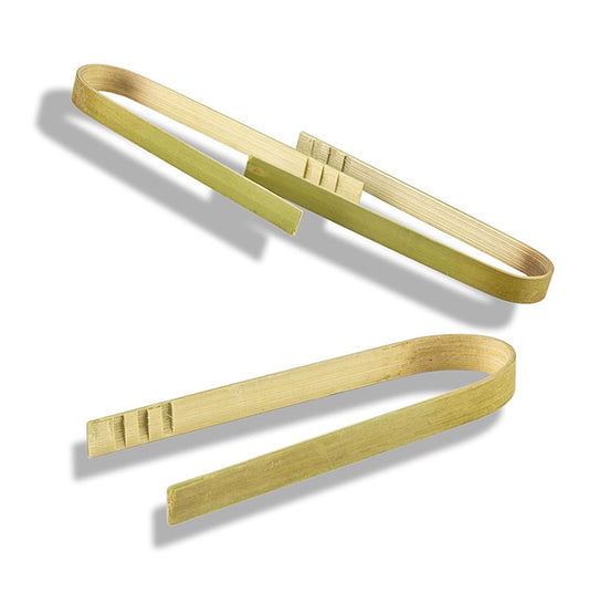Bamboe-vingerfoodtang (pincet), voor snacks, naturel, 9 cm, 100 stuks