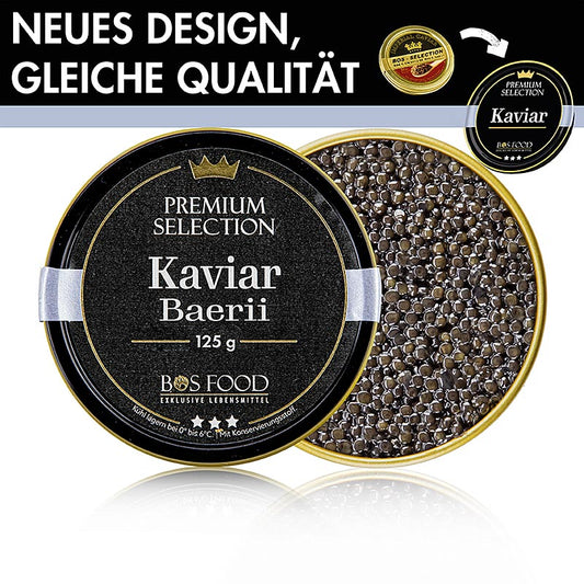 BOS FOOD Premium Selection kaviaar van de Siberische steur (Acipenser baerii), aquacultuur China, 125 g