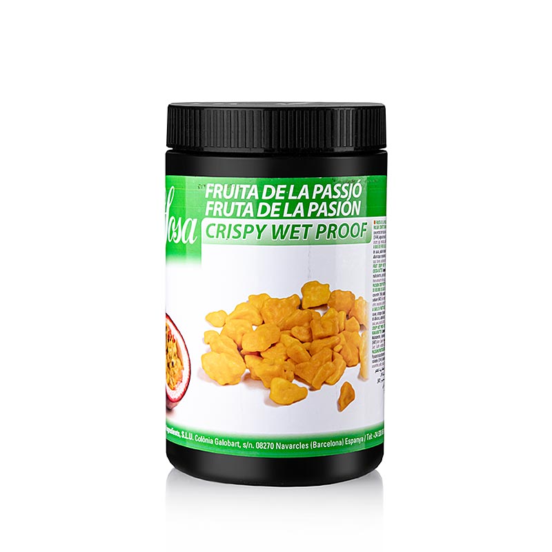 Sosa Crispy - Passievrucht, 400 g, met een natte, cacaoboterlaag, perfect voor desserts
