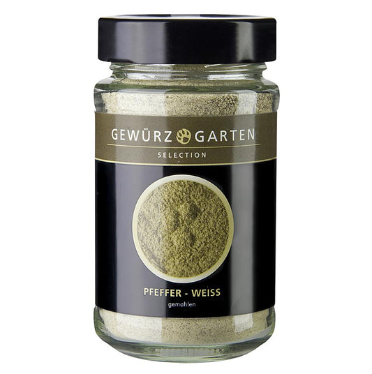 Gemalen witte peper van Gewürzgarten in een verpakking van 120 gram