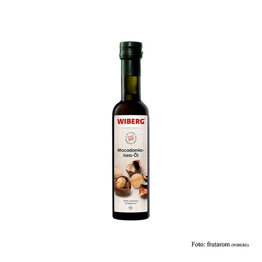 Wiberg macadamianootolie, koudgeperst, 100% puur, mild nootachtig, 250 ml: hoogwaardige olie met een zachte, nootachtige smaak, perfect voor koken en bakken