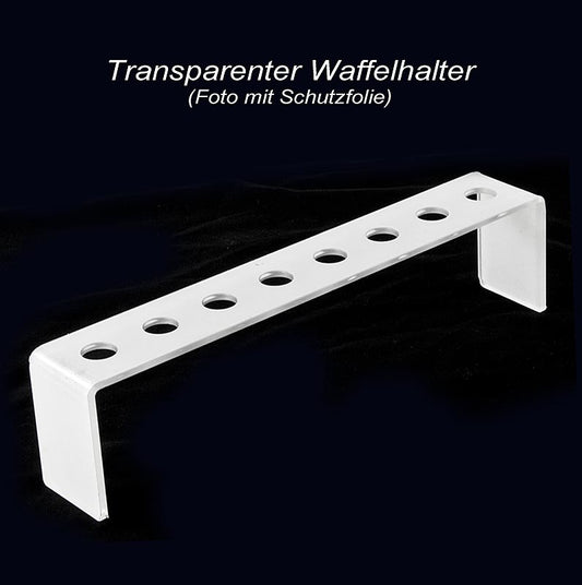 Mini-wafelhoornhouder, lichtgrijs plexiglas, lang, voor 8 hoorntjes, ø 2 cm, 1 stuk