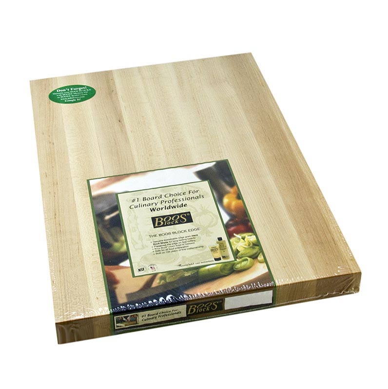 Massief esdoornhouten snijplank van Boos Block, ideaal voor hakken en snijden, zonder afvoergoot, 51x38x3cm, hoogwaardige kwaliteit, keukenaccessoire