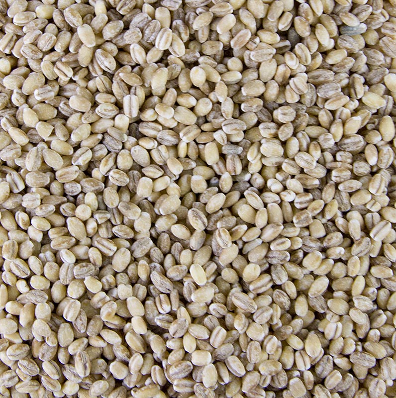 Gerst van biologische teelt, gepeld en verpakt in een zak van 1 kg
