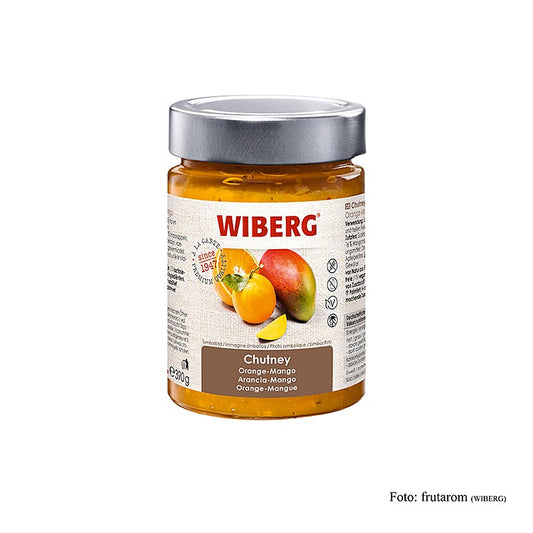 WIBERG Sinaasappel-Mango Chutney, 390 g - Heerlijke zoete en pittige chutney met sinaasappel en mango smaak