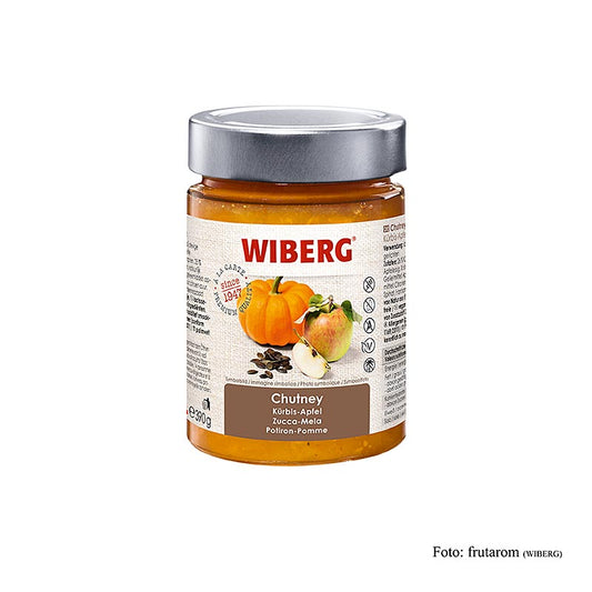 WIBERG pompoen-appelchutney, 390 g - Een heerlijke en smaakvolle chutney gemaakt van pompoen en appel, perfect voor bij diverse gerechten
