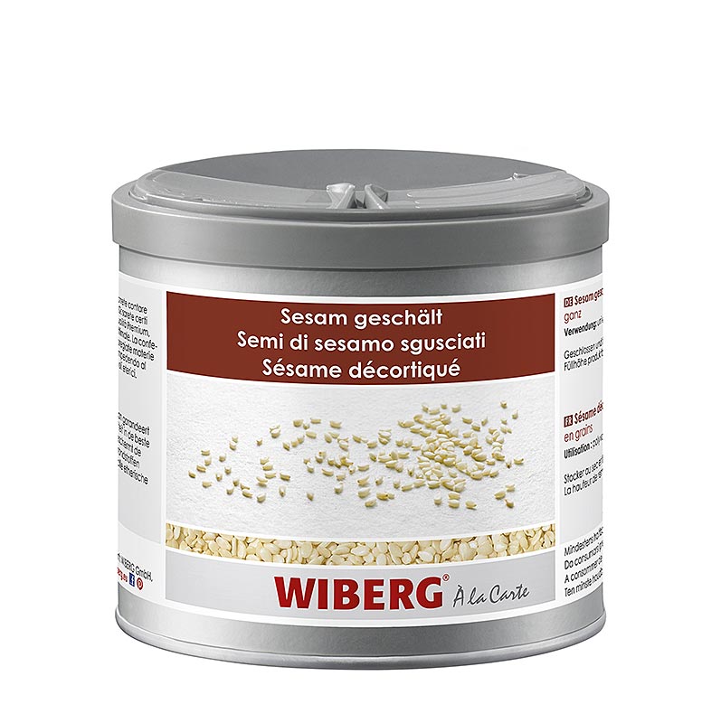 Wiberg sesamzaad, gepeld, 290 g - biologisch geteeld en verpakt in een handige hersluitbare verpakking van 290 gram