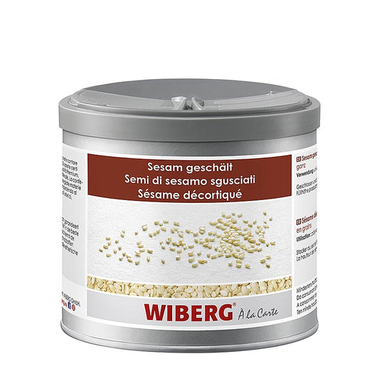 Wiberg sesamzaad, gepeld, 290 g - biologisch geteeld en verpakt in een handige hersluitbare verpakking van 290 gram
