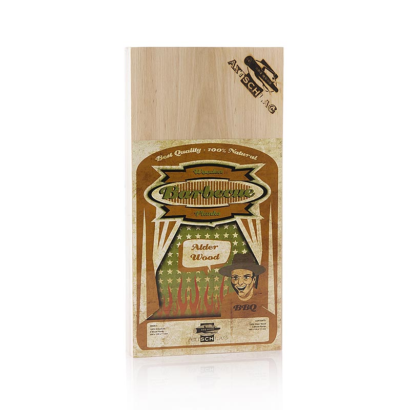 Grill BBQ - Wood Planks Grillplankjes, elzenhout (Alder), 15x30x1,1cm, 3 stuks