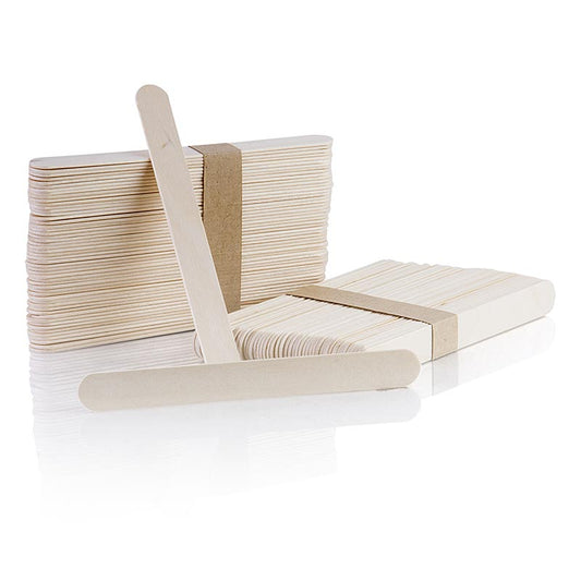 Houten spatel (vergelijkbaar met ijsstokjes), 2 cm breed, 15 cm lang, 100 stuks