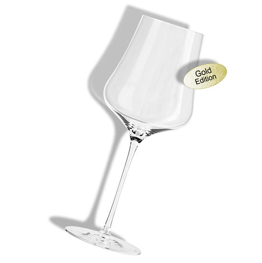 Two elegant GABRIEL-GLAS© GOLD-Edition wine glasses, 510 ml, hand-blown, in gift packaging