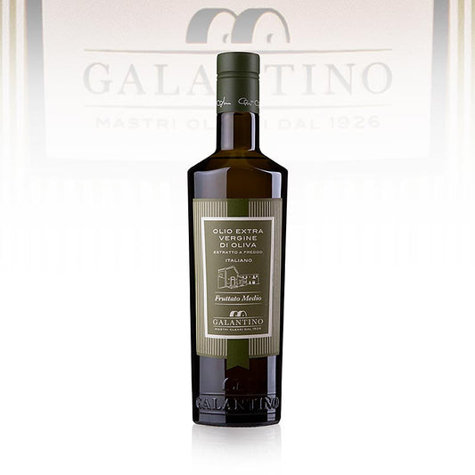 Extra vierge olijfolie van eerste persing, Galantino Il Frantoio, licht fruitig, 500 ml, perfect voor salades en bruschetta