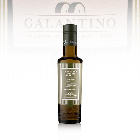 Extra vierge olijfolie van eerste persing, Galantino Il Frantoio, licht fruitig, 250 ml, gemaakt van de beste kwaliteit olijven uit Italië, perfect voor het verfraaien van salades en het op smaak brengen van gerechten