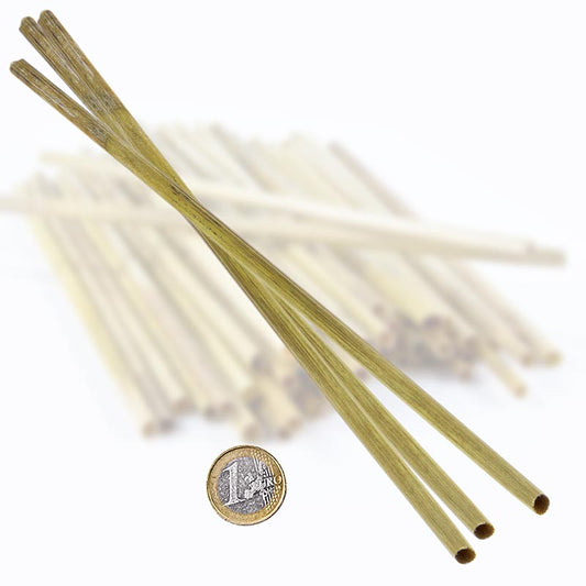 Natuurlijke rietjes Strohmi van 22cm lang, perfect voor lange drankjes, verpakt in een set van 250 stuks