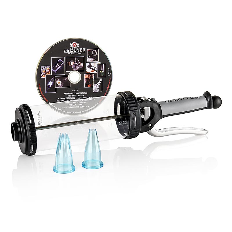 deBUYER keukenspuit "Le Tube", voor doseren & garneren, 0,75 l, met 2 spuitmondjes, 1 stuk