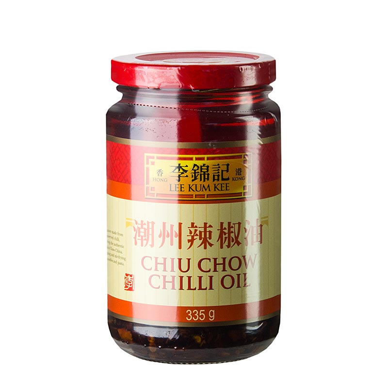 Lee Kum Kee Chili-olie Chiu Chow van 335 g, op smaak gebracht met sojasaus en knoflook