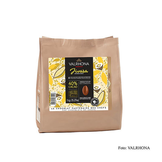 Valrhona Jivara Lactée "Grand Cru", volle melk couverture, callets, 40% cacao, 1 kg