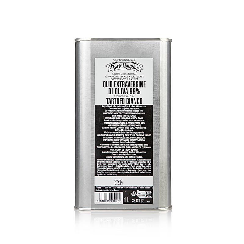 Tartuflanghe Extra vierge olijfolie met aroma van witte truffel (truffelolie) 1 l