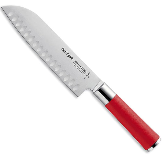 Serie Red Spirit, 18cm Santoku knife with scalloped edge, by DICK