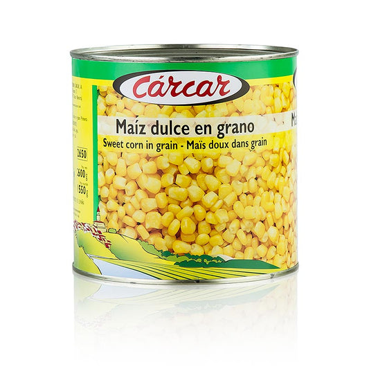 Foto van een 2,6 kg verpakking suikermaïs in pekel, een heerlijke en voedzame groente optie voor maaltijden