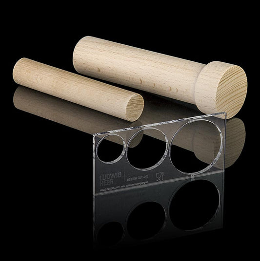 Vulmachine Ontmallingsset: 2 houten onderdelen & acrylglasplaat, 3 stuks