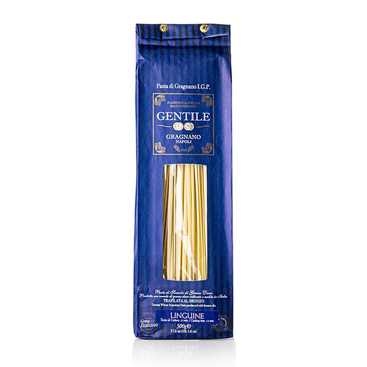 Linguine pasta van Pastificio Gentile Gragnano IGP, brons getrokken, 500 g, authentieke Italiaanse pasta