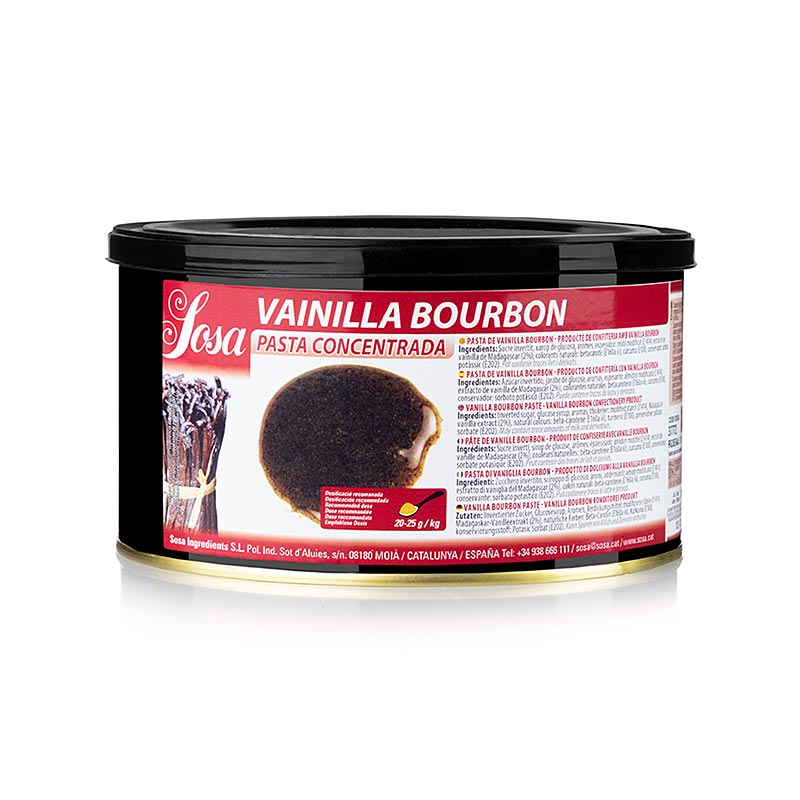 Sosa Pasta - Bourbon vanille, 15 kg - Gemaakt van hoogwaardige bourbon vanille, perfect voor het bereiden van heerlijke desserts en gebak