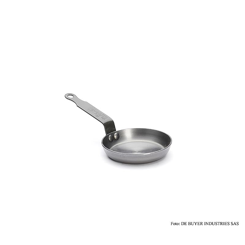 deBUYER "Mineral B Element" ijzeren pan voor blini's ø 12cm, 2,5cm hoog, 1 stuk