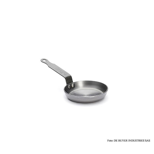 deBUYER "Mineral B Element" ijzeren pan voor blini's ø 12cm, 2,5cm hoog, 1 stuk