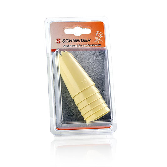 Spuitzak spuitmond set, stervormig, gemaakt van kunststof, 6 stuks voor het decoreren van taarten en cupcakes