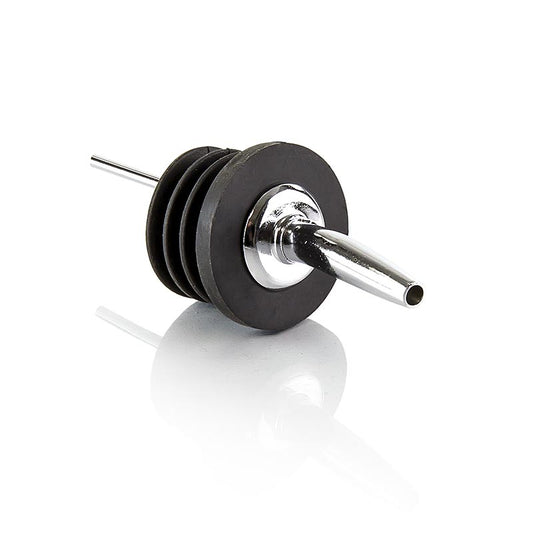 Flesgieter - Pour-Rite van roestvrij staal, 11cm lang, ø 4cm, met druppelring, 1 stuk - Afbeelding van roestvrijstalen flesgieter met druppelring