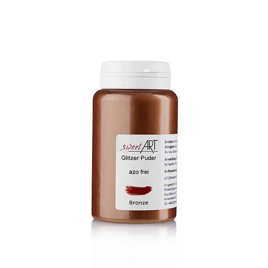 Glitterpoeder, brons glanzend, Sweet Art, 25 g