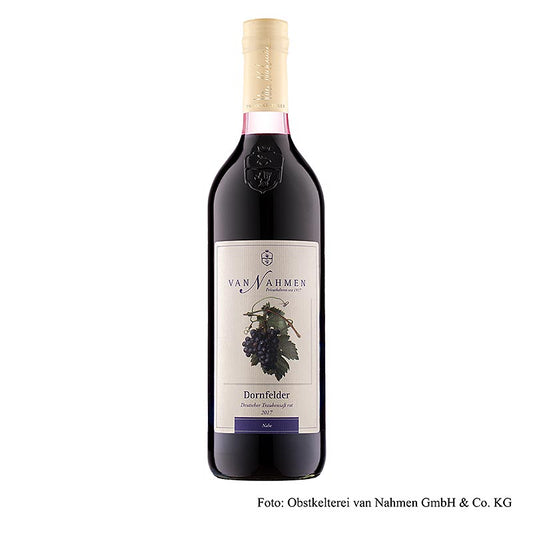 Dornfelder druivensap, rood, 100% direct geperst sap, van Nahmen, BIO, 750 ml