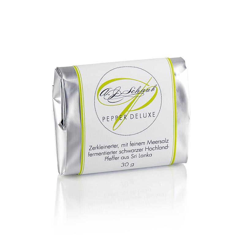 Zwarte peper, gefermenteerd met zeezout, gemalen, PEPPER DELUXE, 30 g
