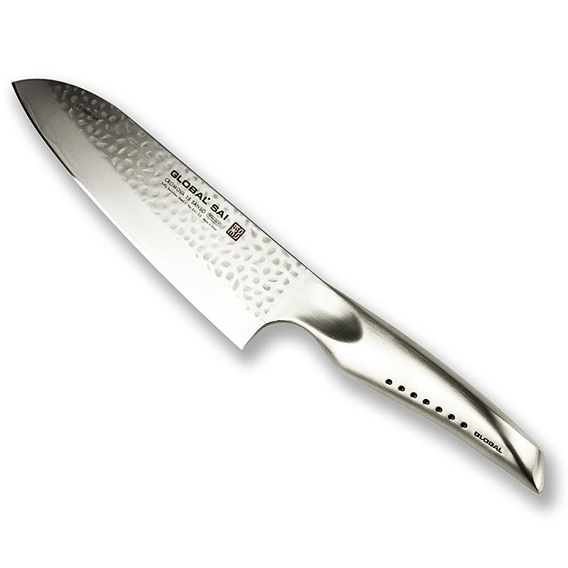 Global SAI-03 Santokumes, hamerslagdesign, 19 cm, 1 stuk
