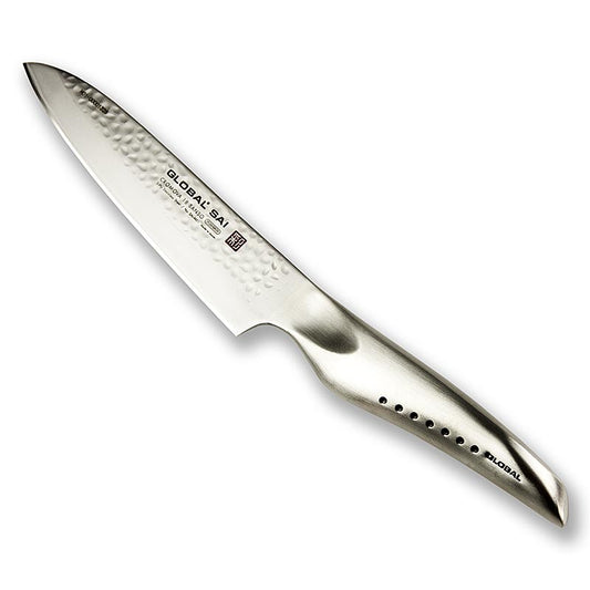 Global SAI-M01 koksmes met hamerslagontwerp, roestvrijstalen lemmet van 14cm, 1 stuks