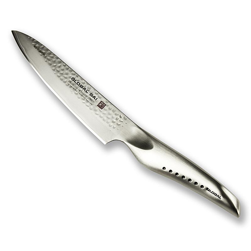 Global SAI-M02 Universeel mes, hamerslagdesign, 14,5 cm, 1 stuk