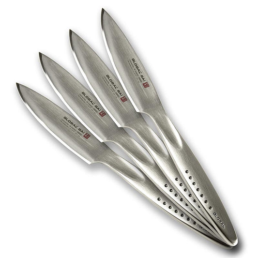 Stijlvolle Global SAI-T01/4 Steakmessenset van 11,5 cm, bestaande uit 4 stuks