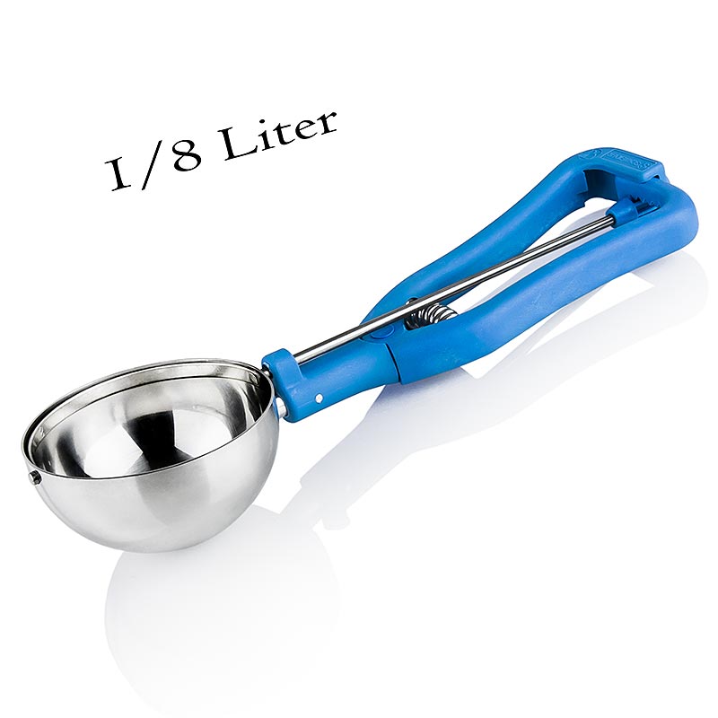 IJsschep 1/8 liter, ø 8 cm, 20 cm lang, roestvrij staal/kunststof, 1 stuk