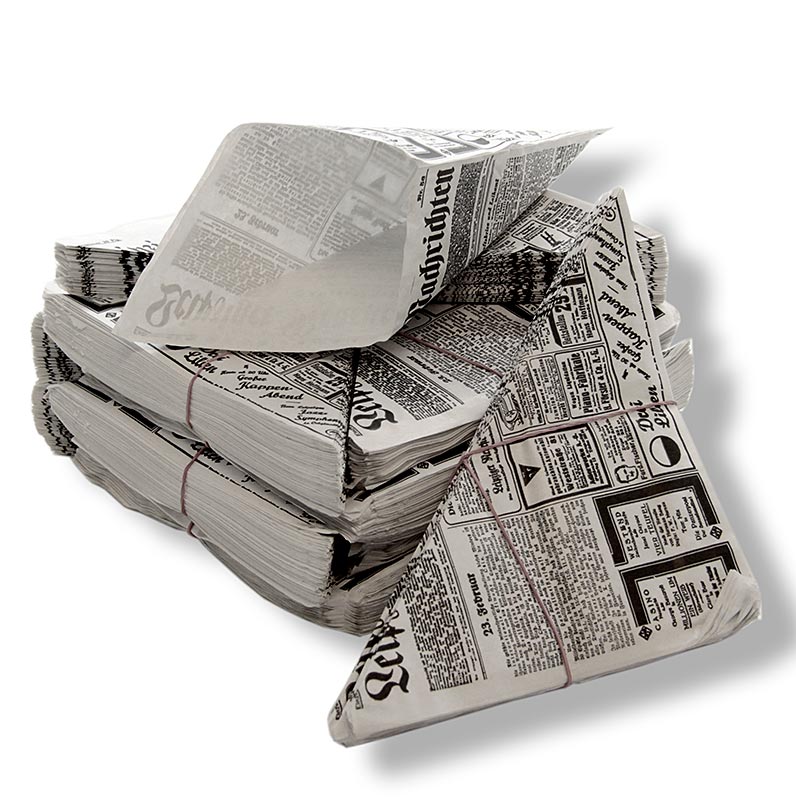 Duurzame snackzakken gemaakt van gerecycled krantenpapier, afmeting 17cm, totaal 1600 stuks
