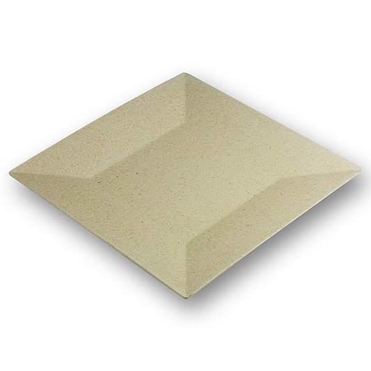 Herbruikbaar bamboe bord, crème, vaatwasmachinebestendig, 28x28 cm, 1 stuk