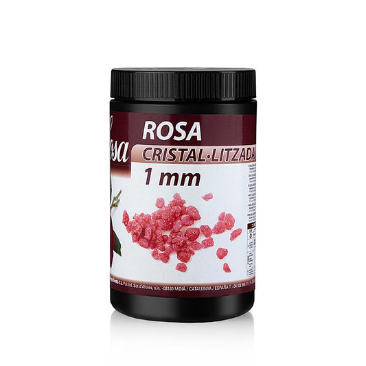 Rode gekristalliseerde rozenblaadjes van Sosa, stukjes van 1 mm, 500 g