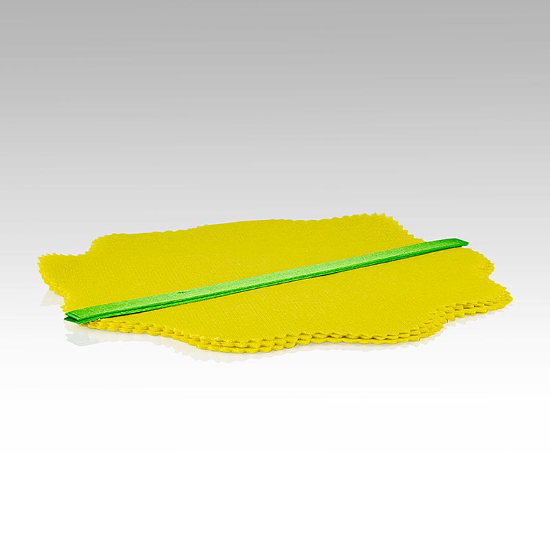 The Original Lemon Wraps - Citroen servet, geel, met groene strik, 12 stuks