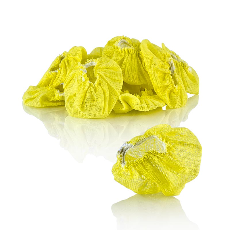  The Original Lemon Stretch Wraps - Citroen serveerdoek, geel met elastiek, 12 stuks Convenient and reusable lemon wraps with elastic for easy storage