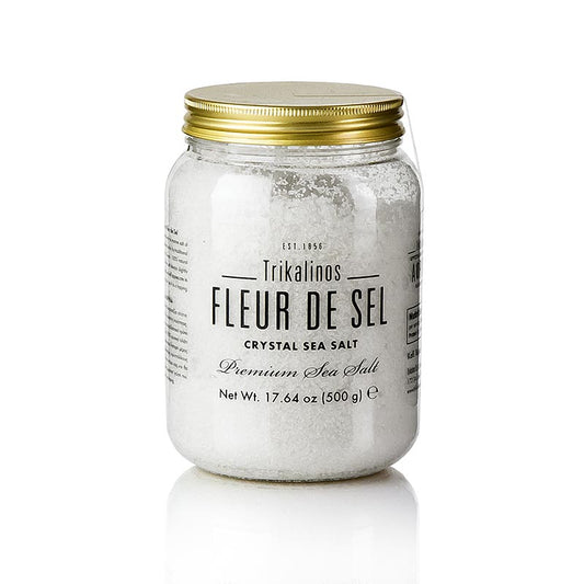 Fleur de Sel, Trikalinos, Griekenland, 500 g - zeezout van hoge kwaliteit, handgeoogst in Griekenland, perfect voor het verfijnen van gerechten