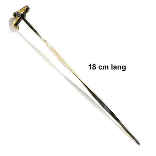 Bamboespiesen, met knoopuiteinde, gedraaid, zwart, 18 cm, 250 stuks