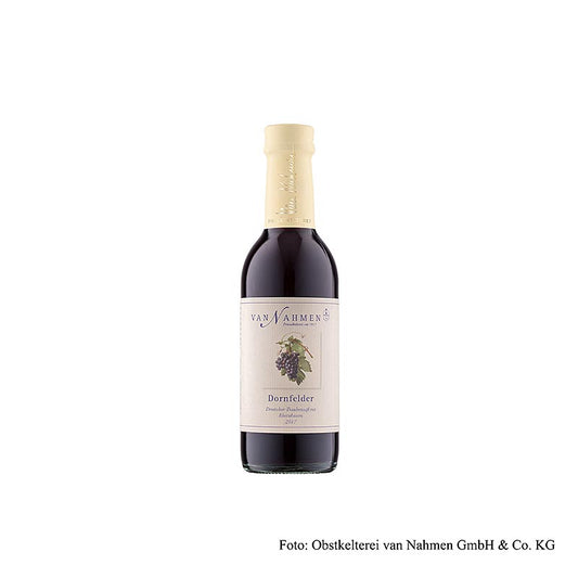 Dornfelder druivensap, rood, 100% puur sap, van Nahmen, BIO, 250 ml