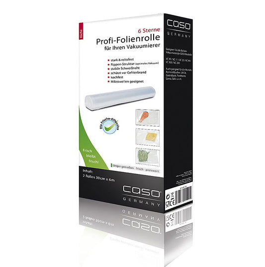 Two 30x600cm foil rolls for FastVac, ideal for food preservation