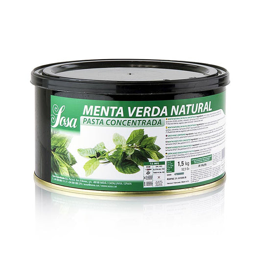 Sosa Pasta - munt, groen, gearomatiseerd, 15 kg verpakt in transparante zak